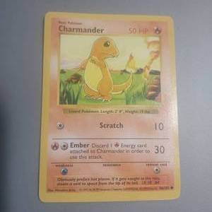 lot 1 image: 1999 Unlimited Pokemon Shadowless Charmander 46102 NMM