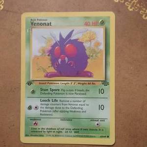 lot 13 image: 1st Edition Pokemon Venonat 6364 Common EXNM