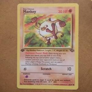 lot 10 image: 1st Edition Pokemon Mankey 5564 Common NMM