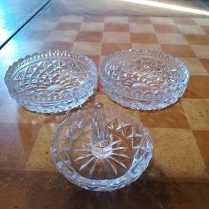 lot 79 image: glass ring holder and trinket bowls