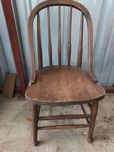 lot 93 image: Circa 1900 Kitchen chair.  no marks.