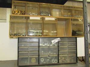 lot 250 image: Hardware storage drawers plus contents