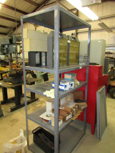 lot 245 image: Metal utility storage shelf unit (Contents not included)