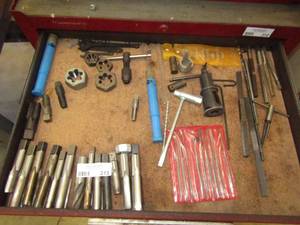 lot 213 image: Assorted milling bits and tools as shown