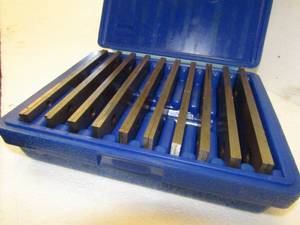 lot 206 image: Milling bar set -10 pair 18th x 6 thin parallel set