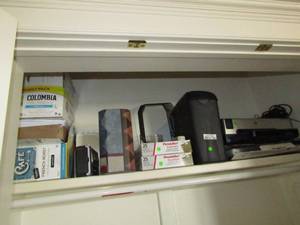 lot 361 image: HP printer and assorted office supplies as shown