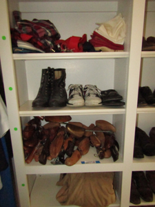 lot 402 image: Contents of shelves including shoe stretchers and more as shown
