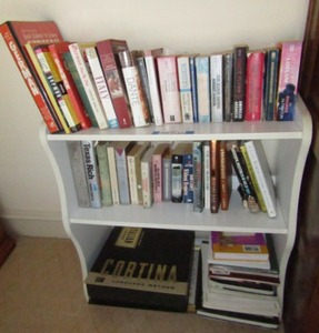 lot 415 image: Assorted books and book shelf as shown