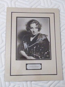lot 430 image: Marlene Dietrich signed print with COA