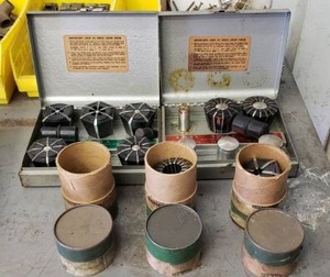 lot 49 image: Large Lot of Jacobs Rubber Flex Lathe Collets