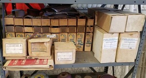 lot 76 image: Large Lot of Sanding Disc & Roll Abrasives. 500 yards
