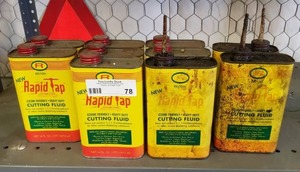lot 78 image: Lot of 11 Rapid Tap Cutting Fluid Containers.  8 Appear New.