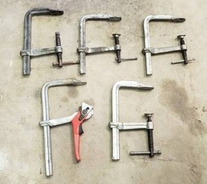 lot 83 image: Lot of 5 Bessy F-Clamps. Super 8 (x2), 1200 S-8 (x2) & LC-12
