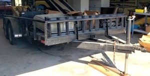 lot 94 image: Shop Made 16 Dual Axle Trailer w Ramps.  Buyer to Register & Title.  SEE DESCRIPTION FOR IMPORTANT PICK UP INFORMATION REGARDING THIS ITEM