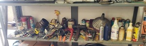 lot 133 image: Contents of shelf including tools, hardware, gauges, and much more as shown