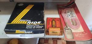 lot 156 image: Milton tank conversion kit, Purolator inline fuel filter kit, Master Ride chassis parts