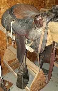 lot 273 image: Beautiful Hand Tooled Saddle