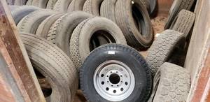 lot 302 image: Large Lot of Commercial & General Duty Truck Tires.
