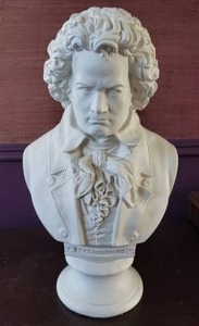 lot 309 image: Beethoven ceramic bust approx. 24 tall