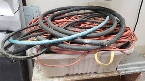 lot 481 image: Extension cords pneumatic hoses and more as shown