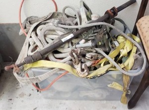 lot 484 image: Assorted cargo straps, tension pulls, and more as shown