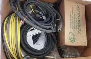 lot 99 image: NEW Tomahawk Patriot Tarping System Setup w Motor, Housing & Wires & Hoses. SEE DESCRIPTION FOR IMPORTANT PICK UP INFORMATION REGARDING THIS ITEM