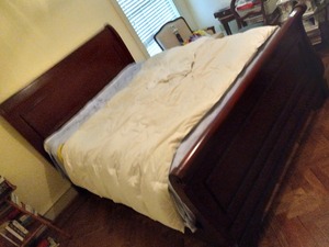 lot 466 image: Largo Bordeaux Sleigh Bed Brown Cherry