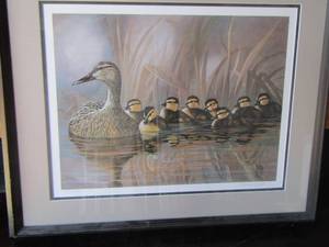 lot 70 image: Beverly Scazze of ducks painting 2420