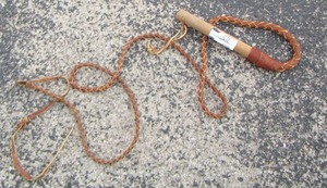 lot 115 image: Leather whip