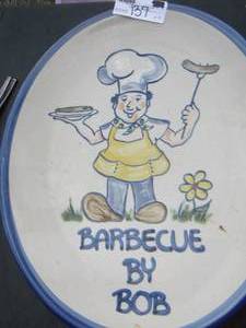 lot 137 image: Barbeque by BOB Platter 1513   - LOUISVILLE STONEWARE