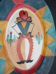 lot 138 image: Vickie Cavare Mexican platter 1913  1993