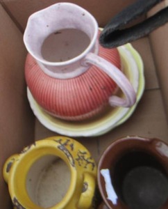 lot 147 image: vintage handled pitcher and more
