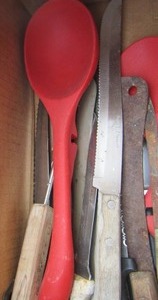 lot 164 image: kitchen utensils- knifes all used