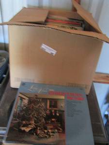 lot 204 image: Box of vintage vinyl records- all are Christmas themed