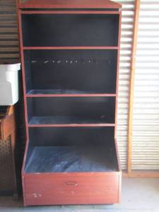 lot 219 image: Book shelf 4 tier- 1 drawer  78 X 36 X 12