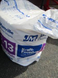 lot 226 image: new roll of Johns Manville r-13 24 walls fiber glass 1 roll