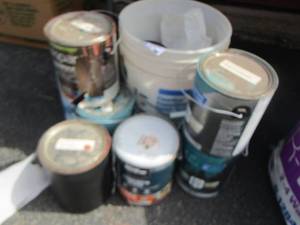lot 227 image: Paint lot of Valspar complete in one- primer , grout and more