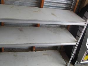 lot 232 image: 4 tier metal shelf size 6ft4ft17 12