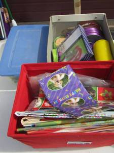 lot 236 image: craft lot- ribbon- decretive paper- and more