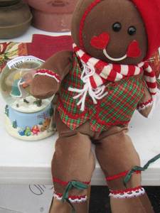 lot 245 image: Cinderella snow globe, fabric place mats- ginger bread girl