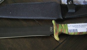 lot 279 image: Jabes UTILITY Camo hunting knife New