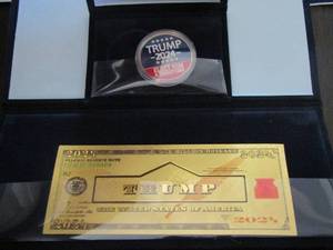 lot 291 image: Trump bill & trump coin combo NEW