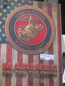lot 300 image: US Marine corp metal sign NEW