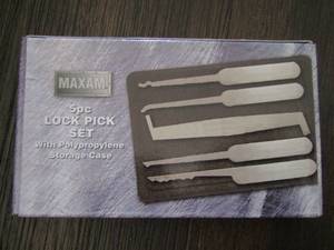 lot 304 image: Lock pic set 5 pieces by Maxam  NEW