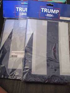 lot 325 image: 2 NEW TRUMP 2024 FLAGS