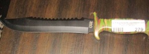 lot 327 image: Jabes UTILITY Camo hunting knife New