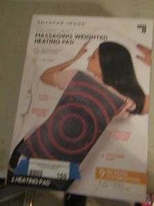lot 166 image: MASSAGING  WEIGHTED HEATING PAD BY SHARPER IMAGE,