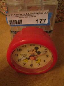 lot 177 image: Lorus Mickey Clock,   Mickey Mouse change sorter