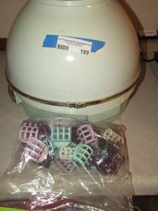 lot 189 image: lady sunbeam hair dryer and roller clips