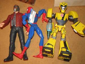 lot 204 image: Vintage Transformer Toys and Spiderman